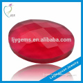 Fashion Oval Faceted Synthetic Polished Ruby Gemstone